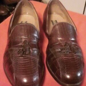 Stacy Adams Snakeskin Tassle Loafer